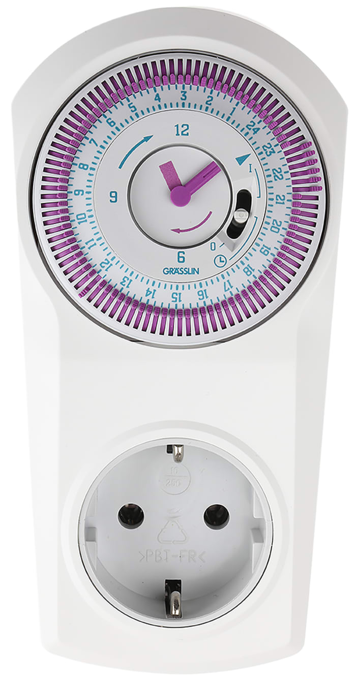 Grasslin Analogue Timer Switch Schuko 230 V ac