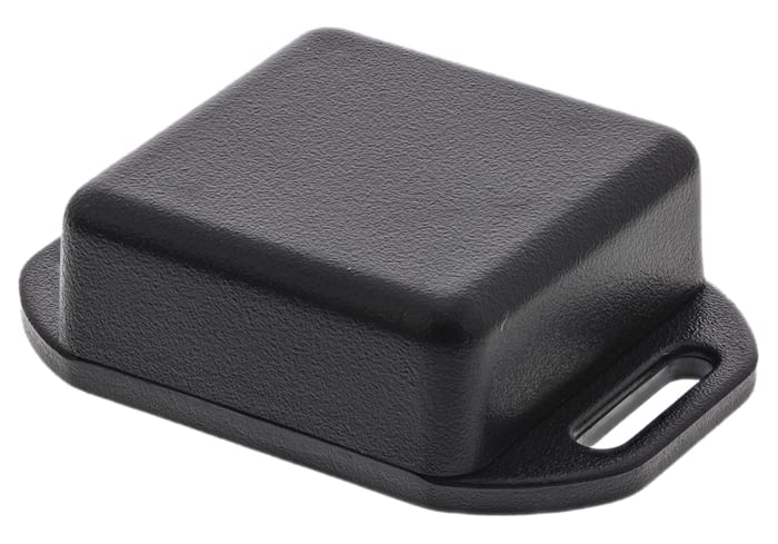 Hammond 1551 Series Black ABS Enclosure, IP54, Flanged, Black Lid, 35 x 35 x 15mm