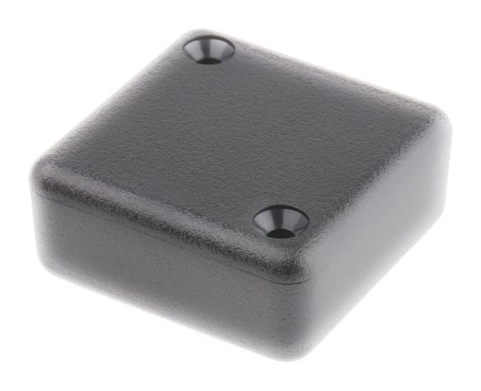 Hammond 1551 Series Black ABS Enclosure, IP54, Black Lid, 35 x 35 x 15mm