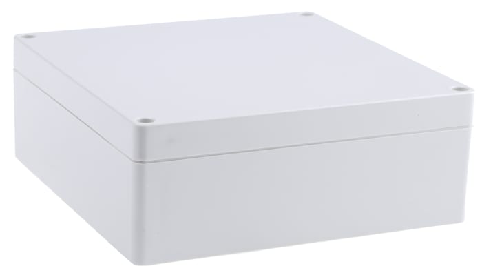 Hammond 1554 Series Grey ABS Enclosure, IP66, Grey Lid, 160 x 160 x 60.5mm