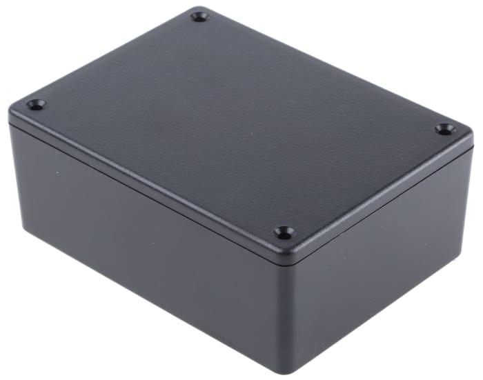 Hammond 1591 Series Black ABS Enclosure, IP54, Black Lid, 109 x 81 x 41mm