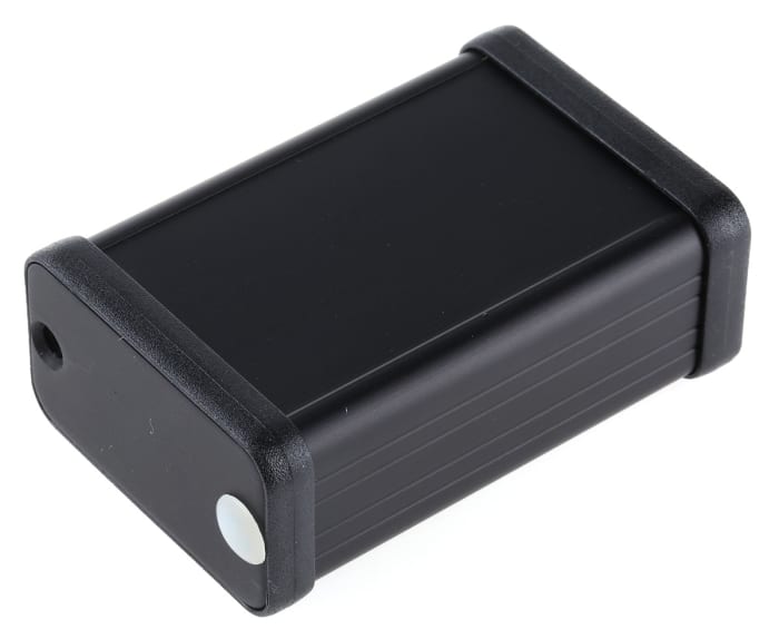 Hammond 1455 Series Black Aluminium Enclosure, IP54, Black Lid, 60 x 45 x 25mm