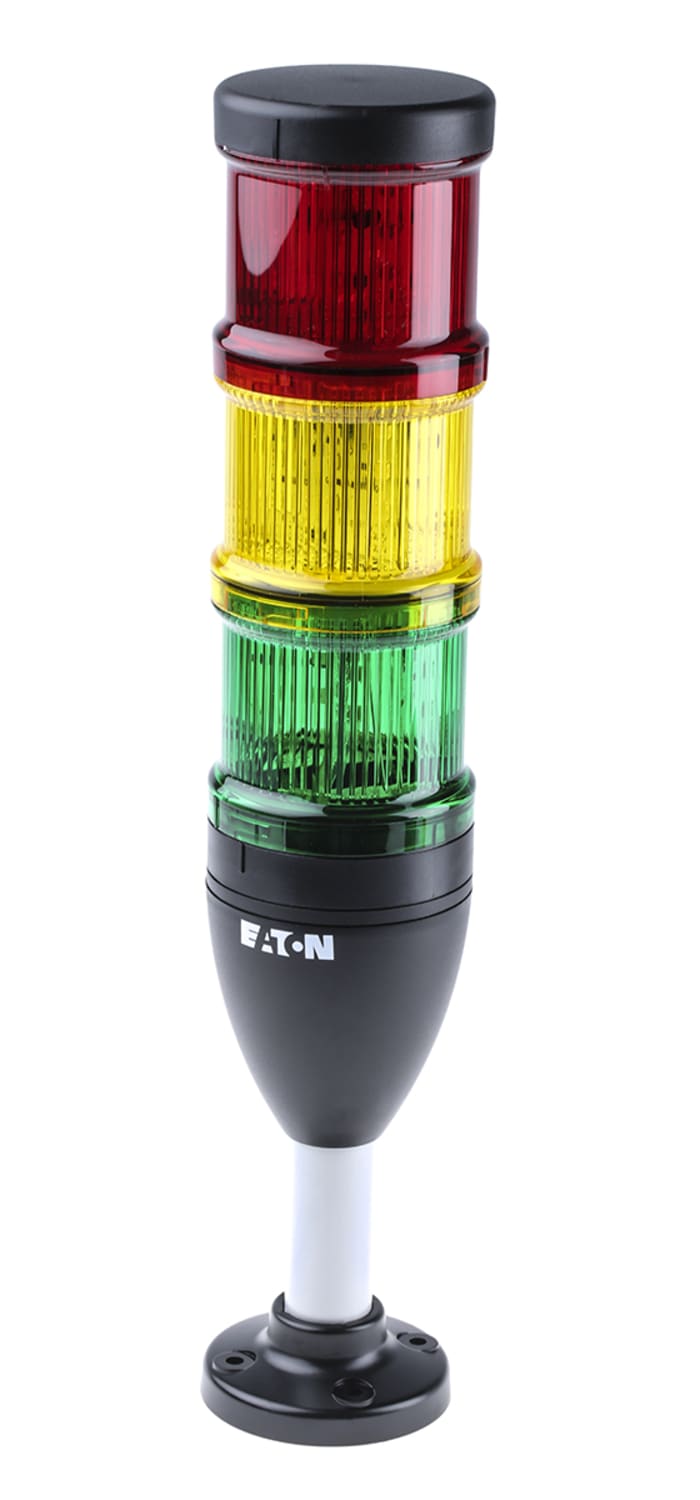 Signální věž LED 3 světelné prvky barva Červená/žlutá/zelená 24 V AC/DC Červená/žlutá/zelená