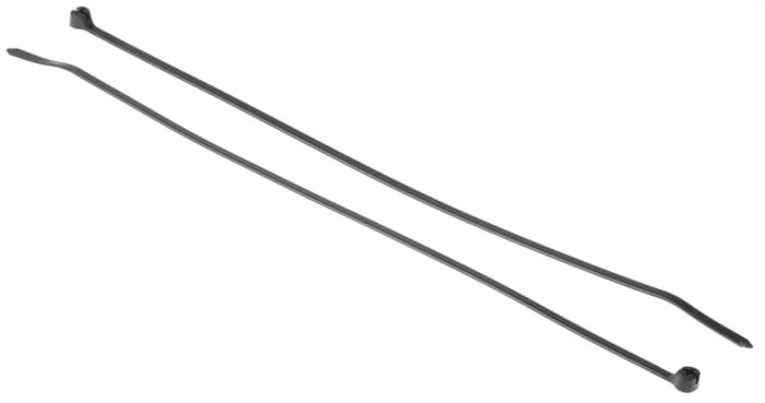 Thomas & Betts Cable Ties, Weather Resistant, 294.24mm x 4.83 mm, Black Nylon, Pk-1000
