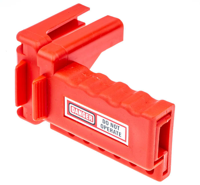 RS PRO Red 6-Lock Polyurethane Ball Valve Lockout, 7.5mm Shackle, 90mm Attachment
