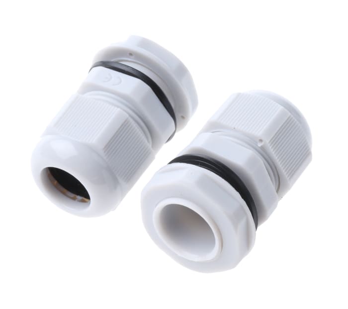 HellermannTyton NGM Series Grey Nylon Cable Gland, M20 Thread, 10mm min., 14mm max., IP68