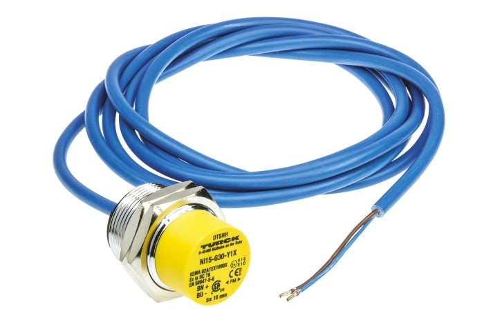 Turck Inductive Threaded Barrel Proximity Sensor, M30, 15 mm Detection, NAMUR, 8.2 V dc