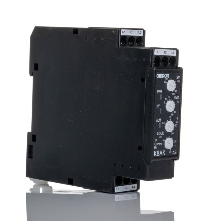 Omron Current Monitoring Relay, 1 Phase, SPDT, DIN Rail