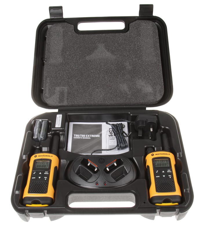 Motorola TLKR T80 Extreme Twin (UK) 8 Channel Waterproof Walkie Talkies & 2 Way Radios