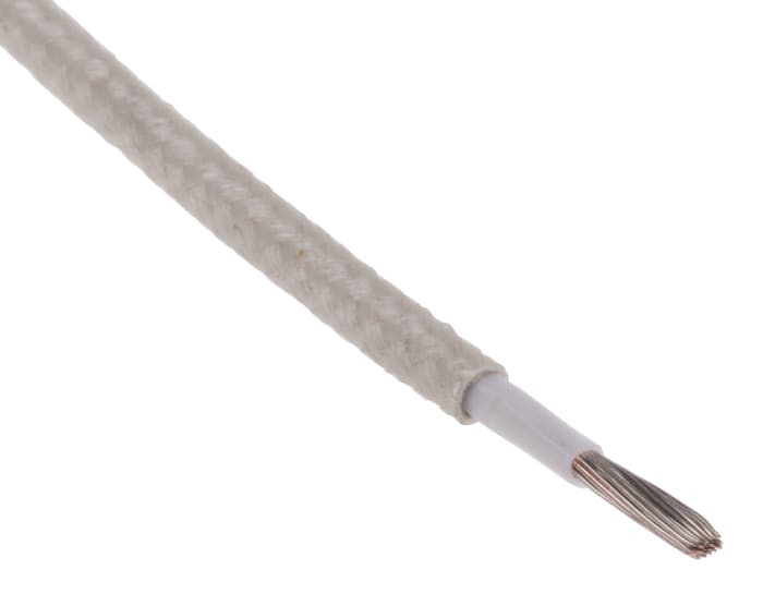 RS PRO Transparent 1 mm² Harsh Environment Wire, 17 AWG, 32/0.2, 10m, PFA Insulation