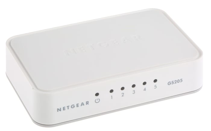 Switch Ethernet Netgear de sobremesa , 5 puertos, Gigabit, 10/100/1000Mbit/s, 5 RJ45, 0 SFP