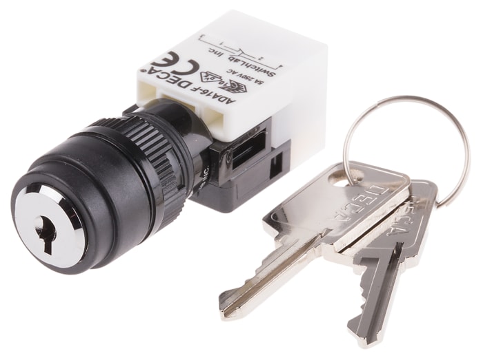 RS PRO IP65 Key Switch, SPDT 2-Way