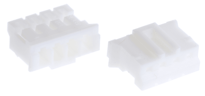 Boitier de connecteur Femelle, 4 contacts 1 rang , pas 2mm, Droit, Montage sur câble, série PHR