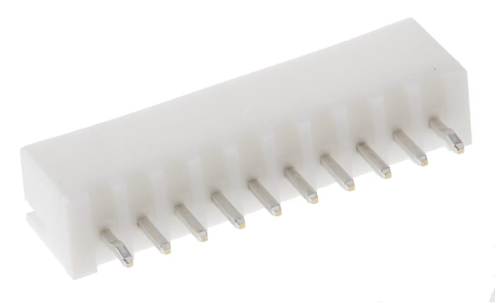 JST XH Series Straight Through Hole PCB Header, 10 Contact(s), 2.5mm Pitch, 1 Row(s), Shrouded