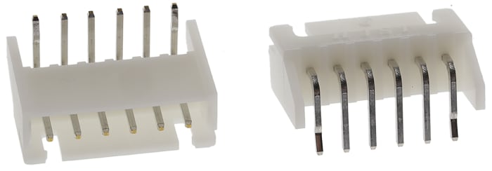 JST XH Series Right Angle Through Hole PCB Header, 6 Contact(s), 2.5mm Pitch, 1 Row(s), Shrouded