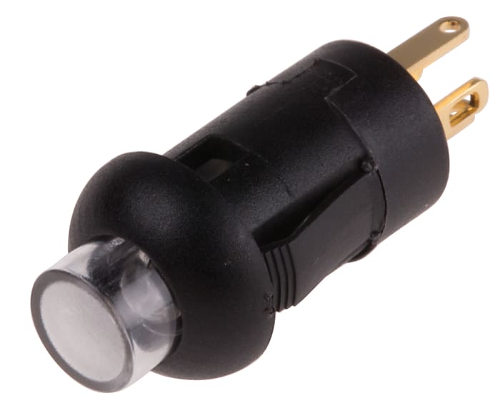 RS PRO Illuminated Miniature Push Button Switch, Momentary, PCB, 8mm Cutout, SPST, Yellow LED, 30V dc