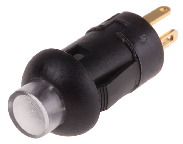 RS PRO Illuminated Miniature Push Button Switch, Momentary, PCB, 8mm Cutout, SPST, Blue LED, 30V dc