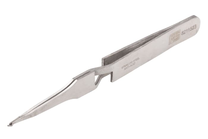 RS PRO 120 mm, Stainless Steel, Cross, Tweezers