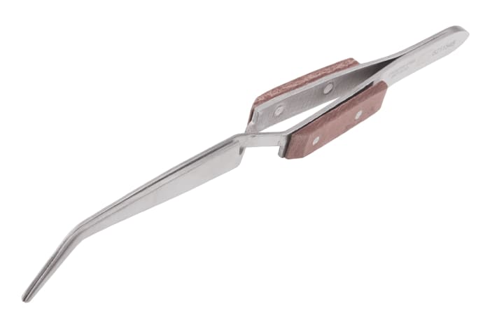 RS PRO 178 mm, Stainless Steel, Bent; Fine, Tweezers