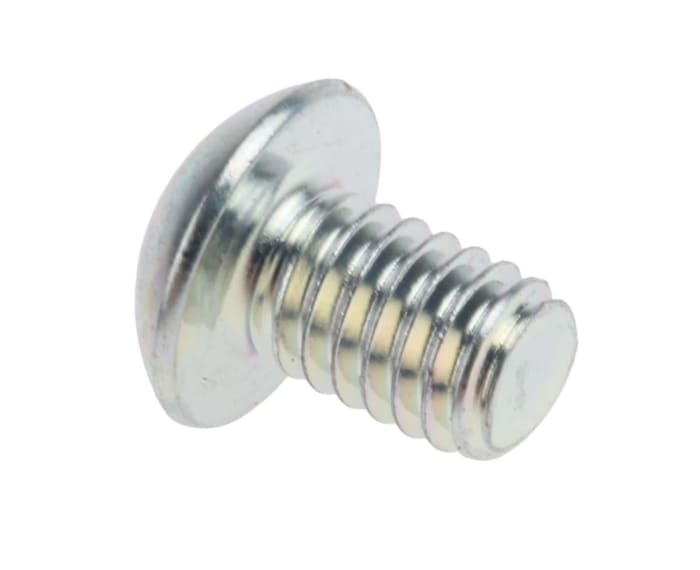 Šroub s vnitřním šestihranem, Ocel hlavice Vypouklý s vnitřním šestihranem, M4, délka: 6mm, Leskle pozinkovaný 0.7mm
