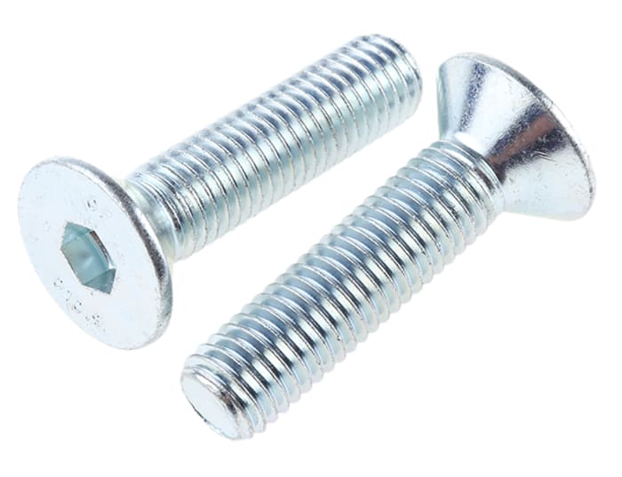 Tornillo Allen de cabeza avellanada RS PRO, M12 x 50mm, paso de rosca 1.75mm, de Acero