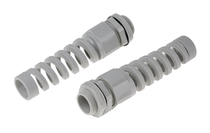 RS PRO Grey Nylon Cable Gland, M25 Thread, 13mm min., 18mm max., IP68