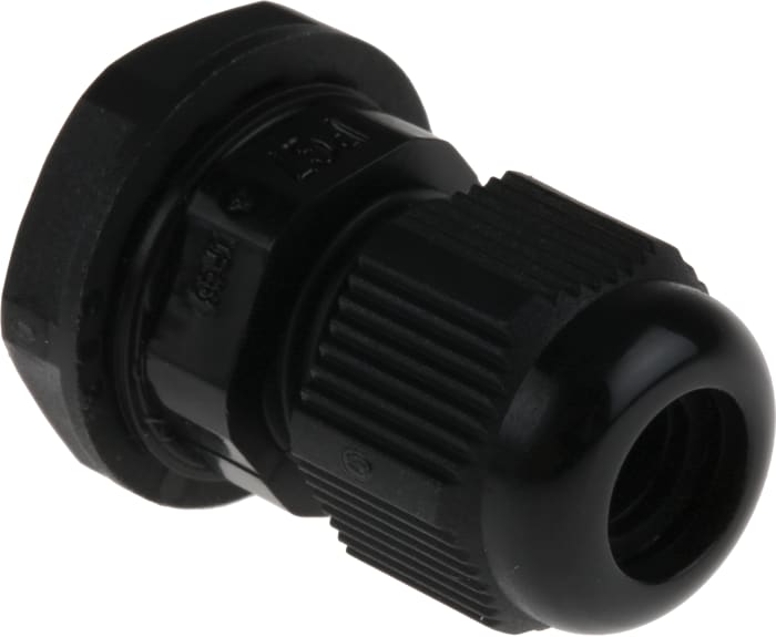 Presse-étoupe RS PRO, PG7, en Nylon 66, Ø 3.5mm à Ø 6mm, avec contre-écrous, IP68