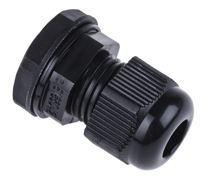 RS PRO Black Nylon Cable Gland, PG9 Thread, 4mm min., 8mm max., IP68