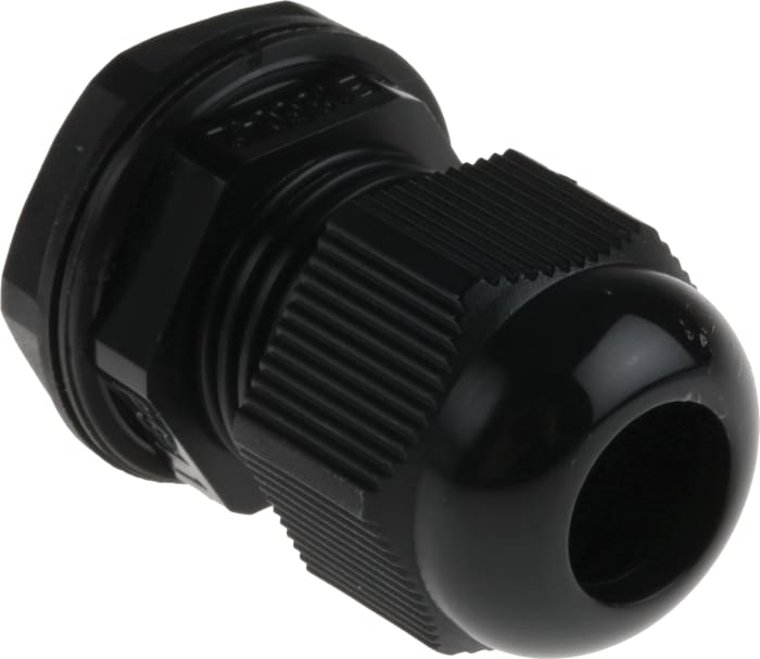 Prensaestopas RS PRO de Nylon 66 Negro, rosca PG11, contratuerca incluida, IP68, Pirorretardante, autoextinguible