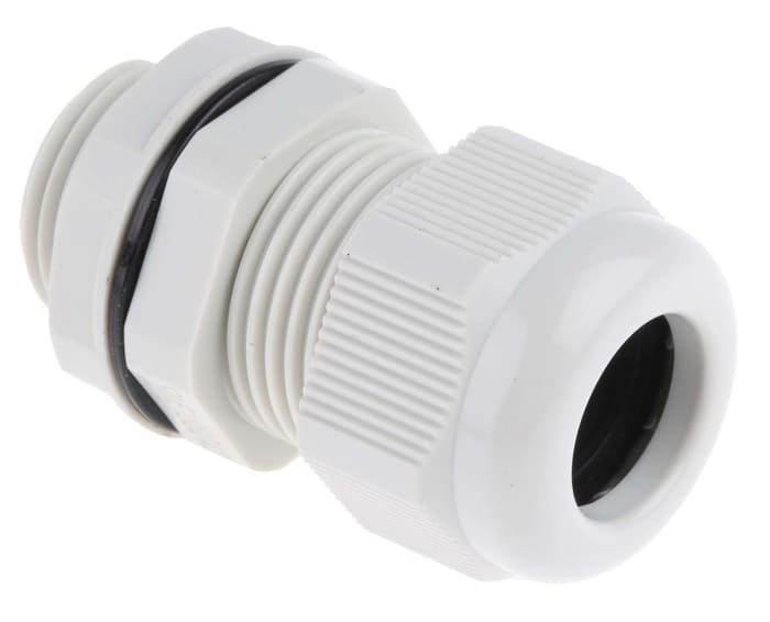 RS PRO Grey Nylon Cable Gland, M20 Thread, 10mm min., 14mm max., IP68