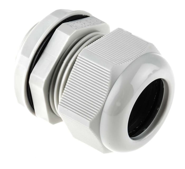RS PRO Grey Nylon Cable Gland, M32 Thread, 18mm min., 25mm max., IP68