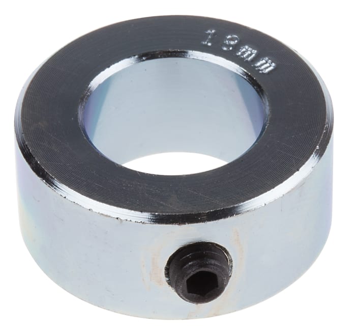 RS PRO Shaft Collar, One Piece, Set Screw, Bore 18mm, OD 32mm, W 14mm, Steel