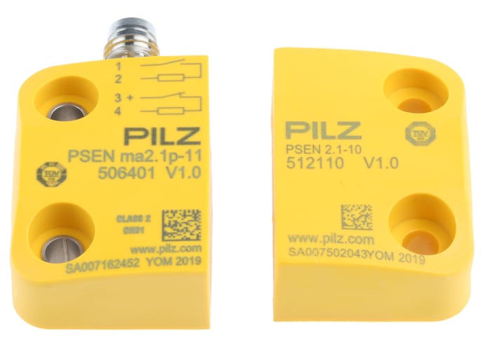 506406 Pilz Pilz NonContact Safety Switch, 24V dc, Plastic Housing, NO/NC, M8 824