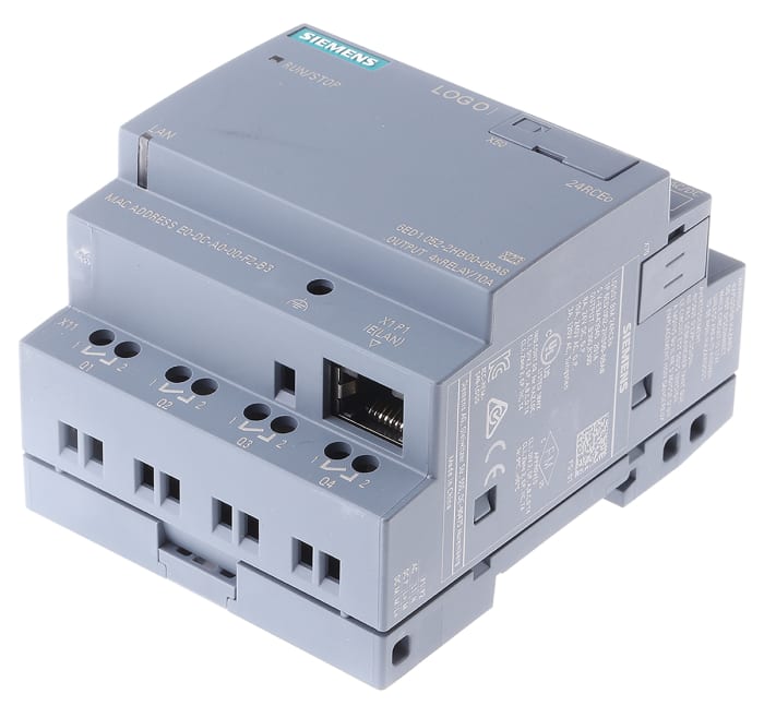 Siemens LOGO! 8 Logic Module, 24 V dc Relay, 8 x Input, 4 x Output Without Display
