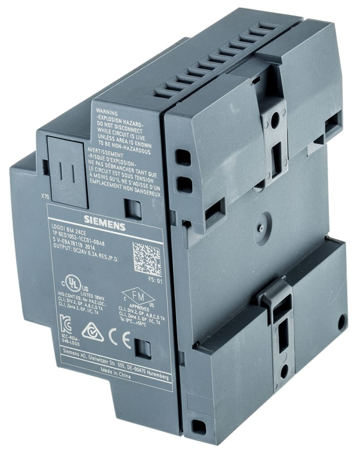 6ED1052-1CC01-0BA8 Siemens | Siemens LOGO! 8 Logic Module, 24 V dc ...