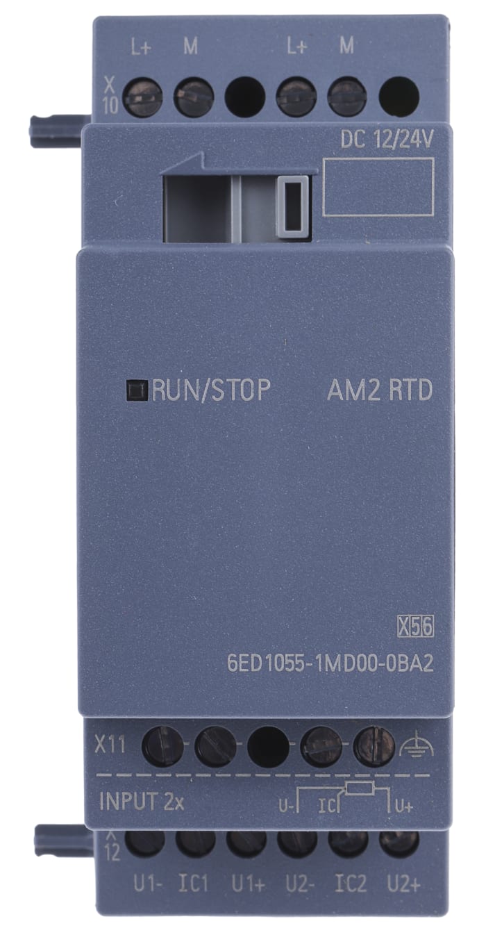 Siemens LOGO! Series I/O module for Use with LOGO! 8, LOGO! 8.2, 12 → 24 V dc Supply, 2-Input, Analogue