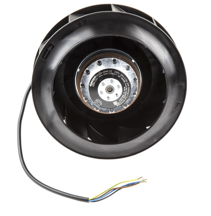 ebm-papst R2E220 Series Centrifugal Fan, 230 V ac, AC Operation, 221.4 (Dia.) x 71 Dmm