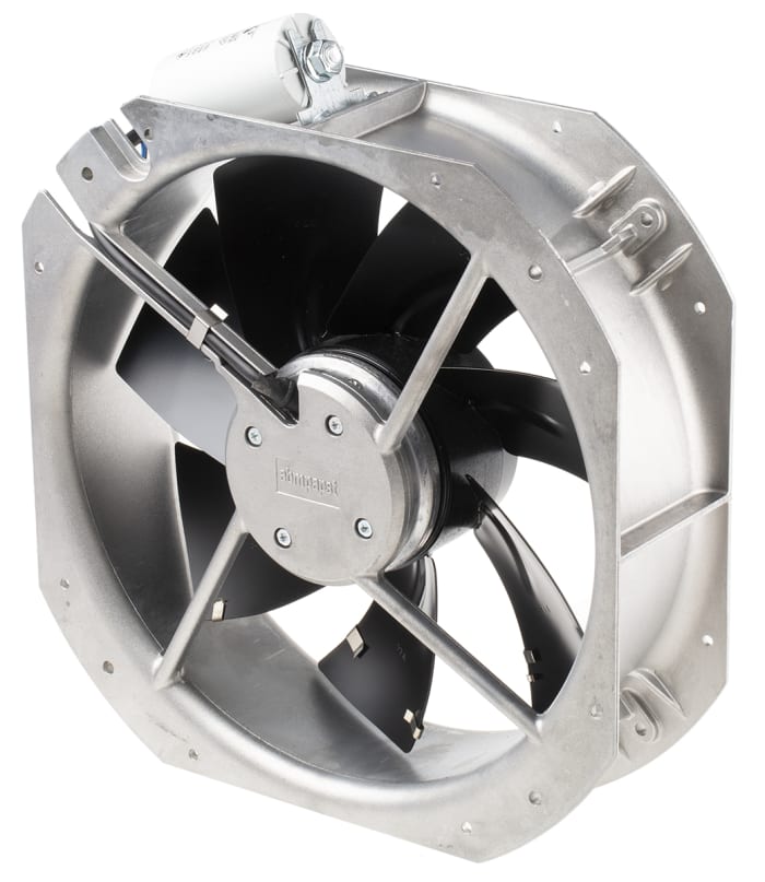 ebm-papst W2E250 Series Axial Fan, 115 V ac, AC Operation, 1970m³/h, 180W, 790mA Max, 320 x 280 x 80mm