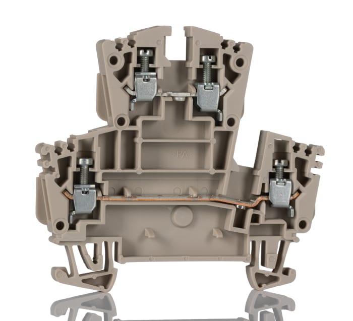 WDK 2.5/EX 1029100000 Weidmuller Weidmuller Dark Beige W Double Level Terminal Block, Double