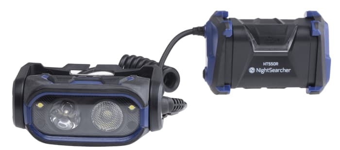 Nightsearcher LED Head Torch Black - Rechargeable 550 lm