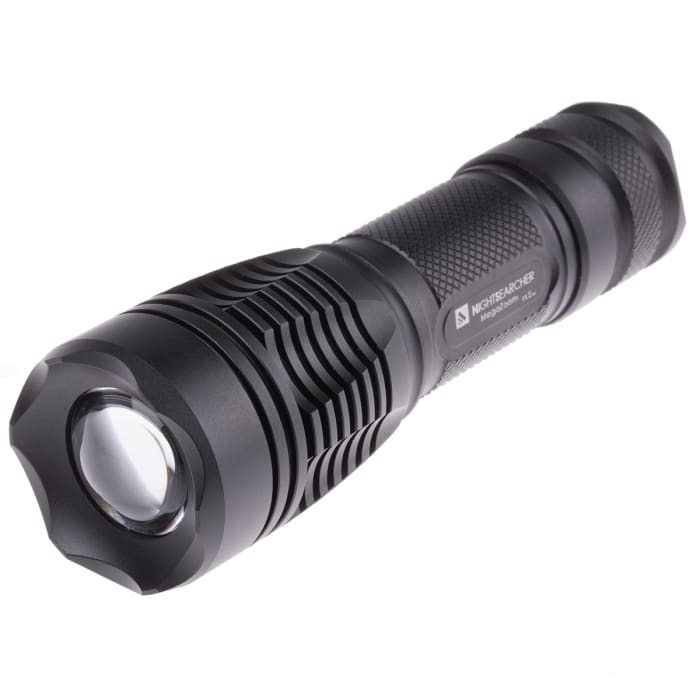 Nightsearcher LED Torch Black - Rechargeable 1000 lm, 145 mm