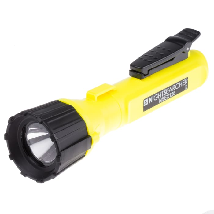Nightsearcher EX125 ATEX LED Torch Yellow 125 lm, 225 mm