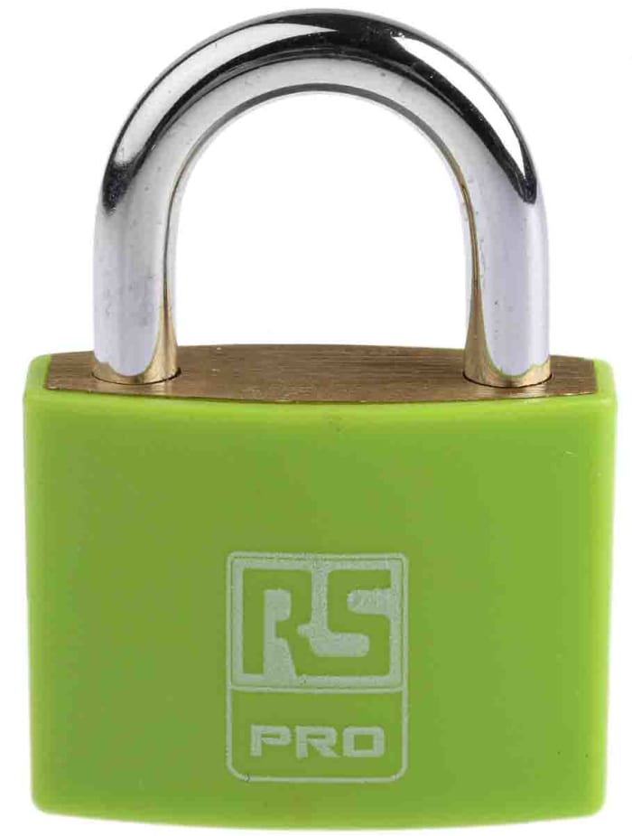RS PRO Key Brass Padlock Weatherproof, 6 mm Shackle, 43mm Body