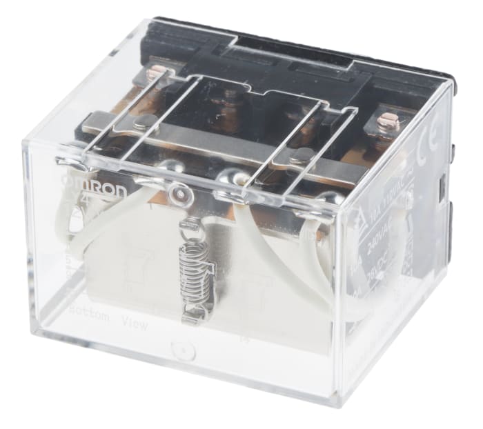 Omron Plug In Non-Latching Relay, 12V dc Coil, 10A Switching Current, 4PDT