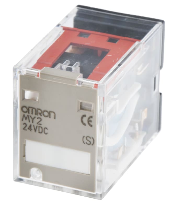 Omron Plug In Non-Latching Relay, 24V dc Coil, 10A Switching Current, DPDT