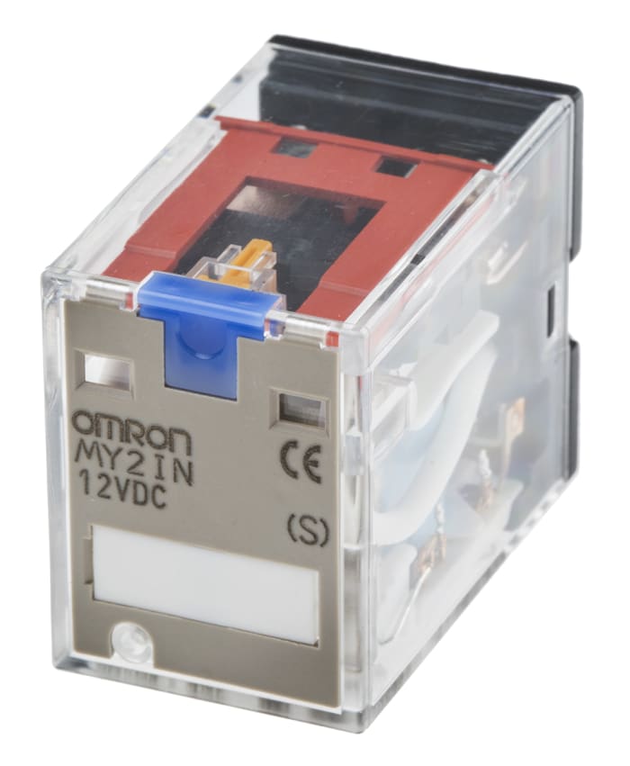 Omron Plug In Non-Latching Relay, 12V dc Coil, 10A Switching Current, DPDT