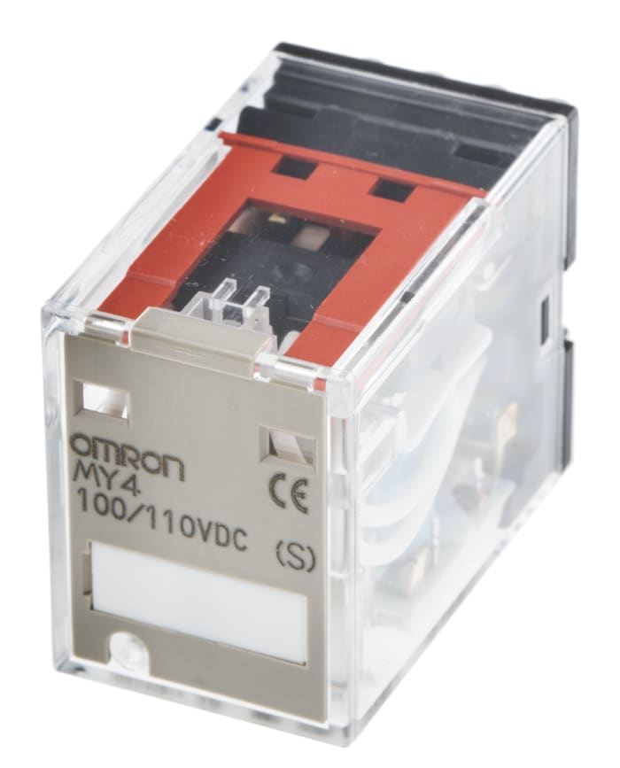 Relais de puissance Omron MY4, 4 RT, bobine 110V c.c. Enfichable 900mW