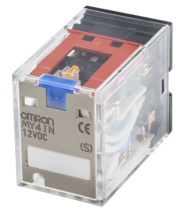 Omron Plug In Non-Latching Relay, 12V dc Coil, 5A Switching Current, 4PDT