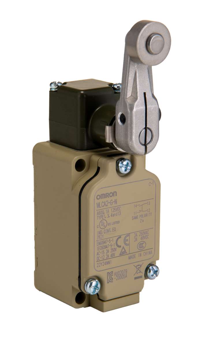 Omron WL Series Roller Lever Limit Switch, NO/NC, IP67, DPDT, Metal Housing, 250V ac Max, 2A Max