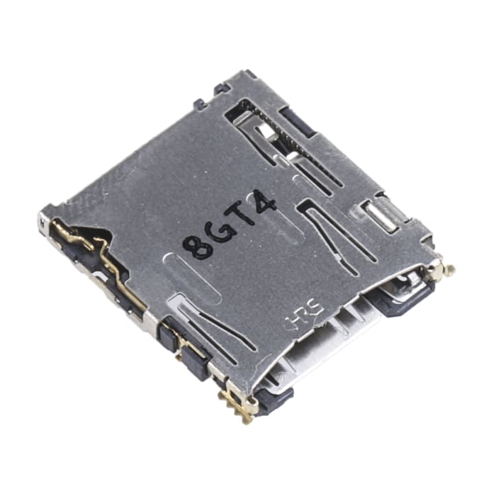 Hirose 8 Way Right Angle Micro SD Memory Card Connector